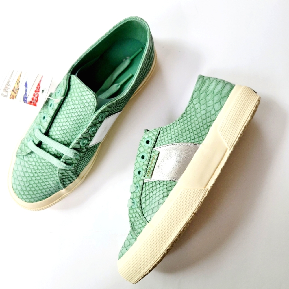 Superga 2750 COTU Classic Sneaker Faux Snakeskin Low Top Unisex Tennis Shoes NWT